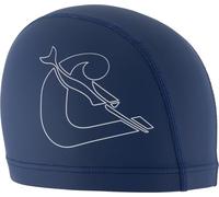 CRESSI Senna Swim Cap Pu Coated, PU Coated Adult Swimming Cap, Blue/White, One Size