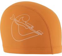 CRESSI Senna Swim Cap Pu Coated Orange/White - Adult Swimming Cap Made of Soft Fabric with PU Coating, Orange/White, One Size