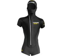 CRESSI Shell Man Jacket 5mm L/4 - Men's Short Sleeved Oversuit made of Ultra Stretch Neoprene with Differentiated Thicknesses 5+3.5mm, Black, L/4