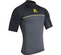 Cressi Shield Man Rash Guard Short/SL - Protective Rash Guard for Sup and Water Sports, Black/Grey, XXL, Men's