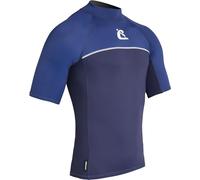 Cressi Shield Man Rash Guard Short/SL - Protective Rash Guard for Sup and Water Sports, Blue/Royal Blue, M, Men's