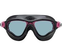 Cressi since 1946 - Cobra XP - Goggles Monoblock with Separate Lenses for Swimming Pool Snorkelling and Triathlon, Anti Fog_Scratch_UV Protection - Black/Black/White_Clear Lens - One Size