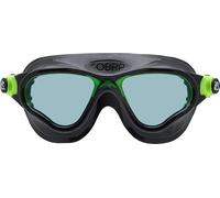 Cressi since 1946 - Cobra XP - Goggles Monoblock with Separate Lenses for Swimming Pool Snorkelling and Triathlon, Anti Fog_Scratch_UV Protection - Black/Black/Lime_Smoked Lenses - One Size