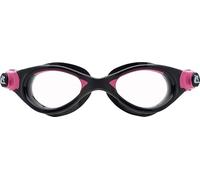 Cressi since 1946 - Flash Compact - Compact Goggles with Separate Lenses perfect for Swimming Pool Snorkelling and Triathlon, Anti Fog_Scratch_UV Protection - Black/Pink_Clear Lens - One Size