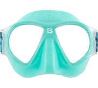 Cressi since 1946 - Force Mask - Separate Polycarbonate Lenses and Soft TPR Face Mask Ideal Snorkelling Surface Swimming and Beach Holidays - Aqua Green Elastic Strap Coral Blue - One Size - Adult