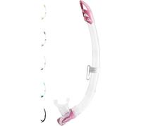 CRESSI since 1946 - Gamma Adult Snorkel for Men and Women with Splash Guard Silicone Mouthpiece Adjustable Clip Holder for Snorkelling Swimming Freediving and Sea Use