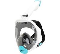 CRESSI since 1946 Kairon Adult Full Face Snorkeling Mask White/Aqua L/XL
