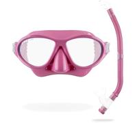 CRESSI since 1946 - Moon Kid + Top - Moon Mask and Top Snorkel Combo Set - Ideal for Snorkelling and Swimming for Children Aged 5 to 10 - Pink/Lilac - One Size