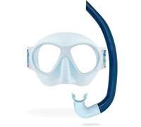 Cressi since 1946 - Nautilus Combo Kid - Breezy Mask Separate Polycarbonate Lenses + Mini Vibe Snorkel TPR Tube Silicone Mouthpiece Ideal Snorkeling and Surface - Agua Camo - One Size - Kid