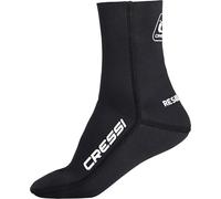 Cressi since 1946 - Neoprene Socks Resilient 3mm XS - Black Double Lined 3mm Specially Designed for Diving, Freediving, Snorkelling and Other Water Sports, Unisex, XS