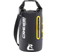 Cressi since 1946 - Ocelot Dry Bag - Unisex Dry Waterproof Bag for Sea, Boat and Water Activities, Available in Small, Medium and Large Sizes, Black/Yellow 10 L