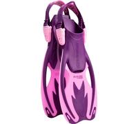 CRESSI since 1946 - Rocks Kids Snorkelling Fins Adjustable Open Heel Vented | Adjustable Fit for Growing Feet, Quick Release Buckles, Vented Blade for Efficient Propulsion, Compact for Beach & Pool Trips