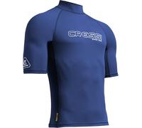 Cressi Since 1946 - Sentinel Man - Short Sleeve Rash Guard UPF 50+ Sun Protection Quick Dry Swimming, Surfing, Diving, Fishing, Beach, Pool and Water Sports - Blue/White - 2XL/6 - Men's