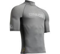 Cressi Since 1946 - Sentinel Man - Short Sleeve Rash Guard UPF 50+ Sun Protection Quick Dry Swimming, Surfing, Diving, Fishing, Beach, Pool and Water Sports - Grey/White - M/3 - Men's