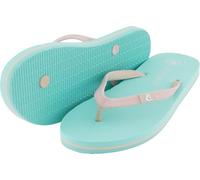 Cressi since 1946 - St Tropez Flip Flops - Perfect for Beach, Sea, Pool, Gym, Leisure, Quick Drying, Soft Shock Absorbing, Non Slip, Aquamarine/Pink - 4/5 UK