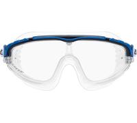 Cressi Skylight Swimming Goggles - Silicone Seal for Adult Swim Goggles - UV Anti-Fog Swimming Mask - Clear/Frame Black Blue