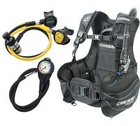 Cressi Start Scuba Diving Set - B.C.D. Start+1st Stage AC2+2nd Stage Compact+Octopus Compact+ Instrument Pressure Gauge, Black