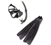 Cressi Sub Kit Fins Mask Snorkel Pro Star Black