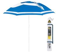 Cressi Sunshell Umbrella Blue/White/Black - Lightweight and Portable Outdoor Parasol, for Protection from the Sun and Bad Weather, Ø 200cm, Unisex