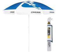 Cressi Sunshell Umbrella Parasol Pro Blue/White/Black - Lightweight and Portable Outdoor Parasol, for Protection from the Sun and Bad Weather, Ø 220cm