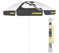 Cressi Sunshell Umbrella Parasol Pro White/Black/Yellow - Lightweight and Portable Outdoor Parasol, for Protection from the Sun and Bad Weather, Ø 220cm