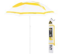Cressi Sunshell Umbrella Parasol White/Yellow/Black - Lightweight and Portable Outdoor Parasol, for Protection from the Sun and Bad Weather, Ø 200cm