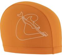 CRESSI Tago Swim Cap Spandex, Adult Swimming Cap in Spandex, Orange/White, One Size