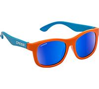 Cressi Teddy Sunglasses - Children's Sunglasses Polarized 100% UV Protection, Light Blue Waves/Orange/Mirrored Lens Blue