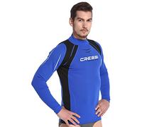 Cressi Thermo Long Sleeves Protection Rash Vest - Blue, Small/Size 2
