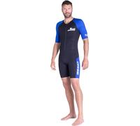 CRESSI Tiburon Man Shorty Wetsuit Black/Blue 2mm 3XL/7 - Men's 2mm Neoprene and Elastane Shorty Wetsuit, YKK Front Zip, Black/Blue, 3XL/7