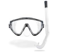 Cressi Tinetto + Mini Island Combo Clear/Black - Snorkelling Junior Combo Set Tinetto Mask and Mini Island Snorkel, One Size