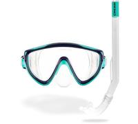 CRESSI Tinetto + Mini Island Combo Clear/Blue - Snorkelling Junior Combo Set Tinetto Mask and Mini Island Snorkel, One Size