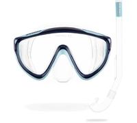 CRESSI Tinetto + Mini Island Combo Clear/Blue - Snorkelling Junior Combo Set Tinetto Mask and Mini Island Snorkel, One Size