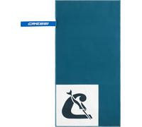 Cressi Towel Microfibre Double Face Vela High Performance Incredibly Absorbent Much Superior to Standard Towels - Blue/Navy Blue L (60x120 cm), Unisex