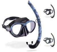 Cressi Unisex Adult Metis & Corsica Snorkeling Combo Set - Blue Camouflage, Uni