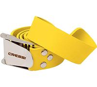 Cressi Unisex Adult Quick Release Elastic Belt With Metal Buckle Underwater Weight Belt - Yellow/Silver, 140 cm