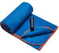 Cressi Unisex Fast Drying Microfibre Towel, Blue/Orange, 60x120 UK