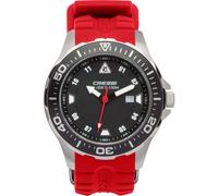 Cressi Unisex Manta Dive Watch, Silver/Black/Red, One Size