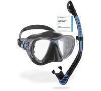 Cressi Unisex's C/Set Big Eyes Evolution+Alpha/UD Snorkeling/Diving Combo, Black/Blue, One Size