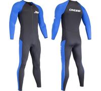 CRESSI Wahoo Man Monopiece Wetsuit Black/Blue 2mm M/3 - Men's One Piece Wetsuit in Soft Neoprene1.5/2mm and Elastane Perfect for Various Water Activities, Black/Blue, M/3
