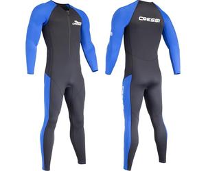 Cressi Wahoo Man Monopiece Wetsuit Black/Blue 2mm M/3 - Men's One Piece Wetsuit in Soft Neoprene1.5/2mm and Elastane Perfect for Various Water Activities, Black/Blue, M/3