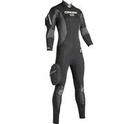 Cressi Women's Ice Premium Neoprene 7 Mm Semi-Dry Suit - Black/Grey, Small/Size 2