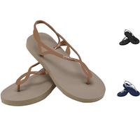 Cressi Women's Marbella Women s Premium Flip Flops, Gold, UK 4.5 5.5- EU 37 38