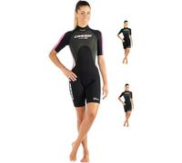 Cressi Women's Med X Neoprene 3 mm Shorty Wetsuit, Black/Pink, XL/5