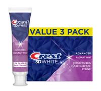 Crest 3D White Advanced Teeth Whitening Toothpaste Crest 3D White Brilliance Toothpaste Radiant Mint 3.3 oz Pack of 3