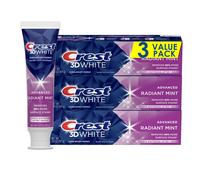 Crest 3D White Radiant Mint Whitening Toothpaste, Pack of 3, 323 g, Mint
