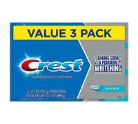 Crest Cavity and Tartar Protection Toothpaste, Whitening Baking Soda & Peroxide, (3 Count of 5.7 oz Tubes Each) 17.1 oz