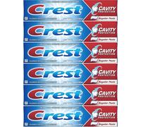 Crest Fluoride Anticavity Toothpaste, 6-Pack Regular Paste, 2.4 Oz Toothpaste Tubes, Clinically Proven Oral Care, Cavity Protectio