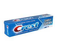 Crest Fluoride Anticavity Toothpaste, Simply Clean Gel, 68 g (2.4 oz)