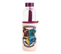 Crest Glass Water Bottle 500ml, Purple